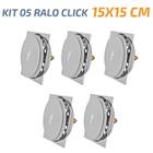 Kit 05 Ralo Click Quadrado 15X15 Inox Veda Cheiro E Insetos