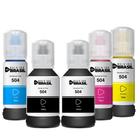 Kit 05 Tintas T504 Compatível Para Epson L6161, L6171, L6191, L6270, L14150 - Bulk Ink Do Brasil