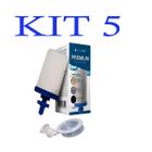 Kit 05 Vela Para Filtro Barro Alcalina Tripla Ação + 05 Boias 