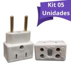 Kit 05Un Adaptador Tomada 10 E 20 Amperes Bi Volt - Spm