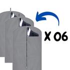 Kit 06 Capa Para Terno Organizador De Roupas Com Visor