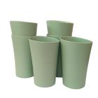 Kit 06 Copos Plastico Duro Resistente Bebidas 400Ml Verde