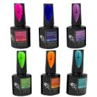 Kit 06 Esmaltes Efeito Gel Vibrantes Neon 12Ml Energia Gbm