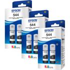 Kit 06 Garrafa De Tinta Para L3210, L3250, L3251, L3260, L5190, L5290 T544 Preto