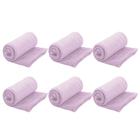 Kit 06 Manta Mantinha Coberta de Sofá Microfibra Soft Luxo 100x120cm Decorativo Lilás Roxo - Ahazzo Móveis