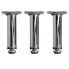 Kit 06 Pés Para Móveis Cromado 20cm Com Regulagem