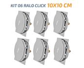 Kit 06 Ralo Click Quadrado 10X10 Inox Veda Cheiro E Insetos - Tik De Casa