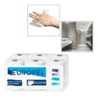 Kit 06 Rolo Papel Toalha Secar Mãos Banheiro Luxo Europel