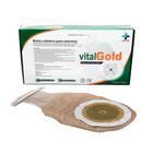 KIT 06 UNIDADES - Bolsa Drenável de Colostomia Karaya Recortável Opaca (VITALGOLD)