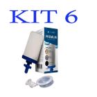 Kit 06 Vela Para Filtro Barro Alcalina Tripla Ação + 06 Boia