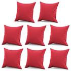 Kit 08 Almofadas Decorativa Quadrada Lih 45x45cm Cheia com Enchimento material sintético Vermelho - Ahazzo Móveis