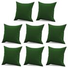 Kit 08 Almofadas Decorativa Quadrada Lih 45x45cm Cheia com Enchimento Suede Verde Escuro - Ahazzo Móveis