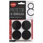 Kit 08 Protetores Círculo Pé Moveis Cadeira Borracha Piso Resistente Porta Proteção Protetor Redondo