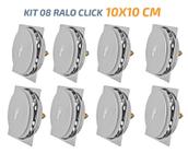 Kit 08 Ralo Click Quadrado 10X10 Inox Veda Cheiro E Insetos