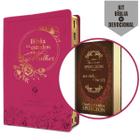 Kit 1 Bíblia de Estudo da Mulher Rosa/ Dourado NVT + 1 Livro Devocional Spuregeon - Palavra de Deus/ Oração