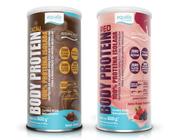 Kit 1 Body Protein Frutas Vermelhas + 1 Chocolate 600g Equaliv