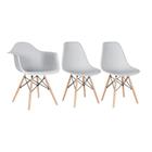 Kit 1 cadeiras Eames DAW com braços + 2 cadeiras Eiffel DSW