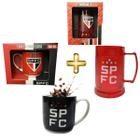 Kit 1 Caneca Porcelana 300Ml + 1 Caneca Copo 300Ml Gel