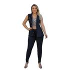 Kit 1 Colete Jeans 100% Algodão + Calça Skinny Feminina Jeans Com Licra Cores Diverssas 1