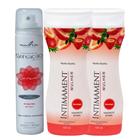 Kit 1 Desodorante Íntimo Sensual Frutas + 2 Intimament Sabonete Íntimo Morango