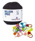 Kit 1 Fio Balloon Amigo - Pingouin + 10 unidades de marcadores de ponto cadeado