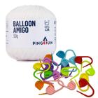 Kit 1 Fio Balloon Amigo - Pingouin + 10 unidades de marcadores de ponto cadeado