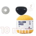 Kit 1 Fio Balloon Amigo - Pingouin + Focinho preto com trava de segurança 10 mm - Círculo