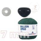 Kit 1 Fio Balloon Amigo - Pingouin + Focinho preto com trava de segurança 7 mm - Círculo