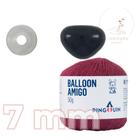 Kit 1 Fio Balloon Amigo - Pingouin + Focinho preto com trava de segurança 7 mm - Círculo