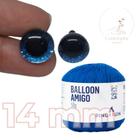 Kit 1 Fio Balloon Amigo - Pingouin + Olhos com glitter azul 14 mm