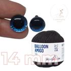 Kit 1 Fio Balloon Amigo - Pingouin + Olhos com glitter azul 14 mm