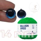 Kit 1 Fio Balloon Amigo - Pingouin + Olhos com glitter azul 14 mm