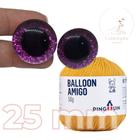 Kit 1 Fio Balloon Amigo - Pingouin + Olhos com glitter rosa 25 mm