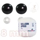 Kit 1 Fio Balloon Amigo - Pingouin + Olhos pretos com trava de segurança 8 mm - Círculo - Pingouin + Circulo