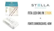 Kit 1 Fita 6w/m 2700k + 1 Fonte Dimerizavel 12v 40w Stella