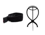 Kit 1 Hair Grip Preto + 1 Suporte Para Peruca Front Lace Wig