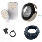 Kit 1 Led Refletor Iluminação Piscina Rgb 6w Cabo 20m Tholz