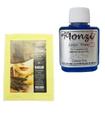 Kit 1 Limpa Pratas Monzi Azul 35ml + 1 Flanela Mágica Oficial Monzi Polimento Brilho Jóias