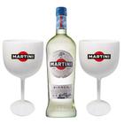 Kit 1 Martini Bianco 750ml + 2 Taças de acrílico personalizadas