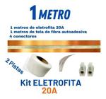 Kit 1 Metro Eletrofita 2 Pistas 20a + 4 Conectores + Tela