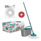 Kit 1 Mop Fit Giratório Spin Extensível Flash Limp MOP5010 + 1 Refil Extra Microfibra RMOP5011