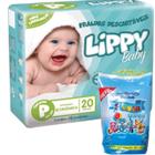 KIT 1 Pacote Recem Nascido de Fralda Infantil + 140 lencinhos umedecidos Maxi Confort