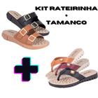 Kit 1 Par Tamanco Fivela+Rasteirinha Uniflex Tamanco Ortopedico