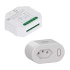 Kit 1 Relé Interruptor Wifi/RF +1 Plugue Wifi Smart WEG Home