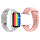 Kit 1 Relógio Inteligente SmartWatch W12 Lite Branco Android iOS + 1 Pulseira Silicone Rosa - Smart Tech