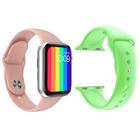 Kit 1 Relógio Inteligente SmartWatch W12 Lite Rosa Android iOS + 1 Pulseira Silicone Verde Claro - Smart Tech