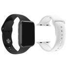 Kit 1 Relógio Inteligente SmartWatch W34 S Preto Android iOS + 1 Pulseira Extra Silicone Branco