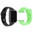 Kit 1 Relógio Inteligente SmartWatch w8 Lite Plus Preto + 1 Pulseira Extra Silicone Verde - Smart Tech