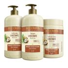 Kit 1 Shampoo 1 Condicionador 1 Banho de Creme Umectante 1 L