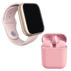 Kit 1 Smartwatch A1 Pro Plus Rosa + 1 Fone Bluetooth 12 Rosa - SMART BRACELET